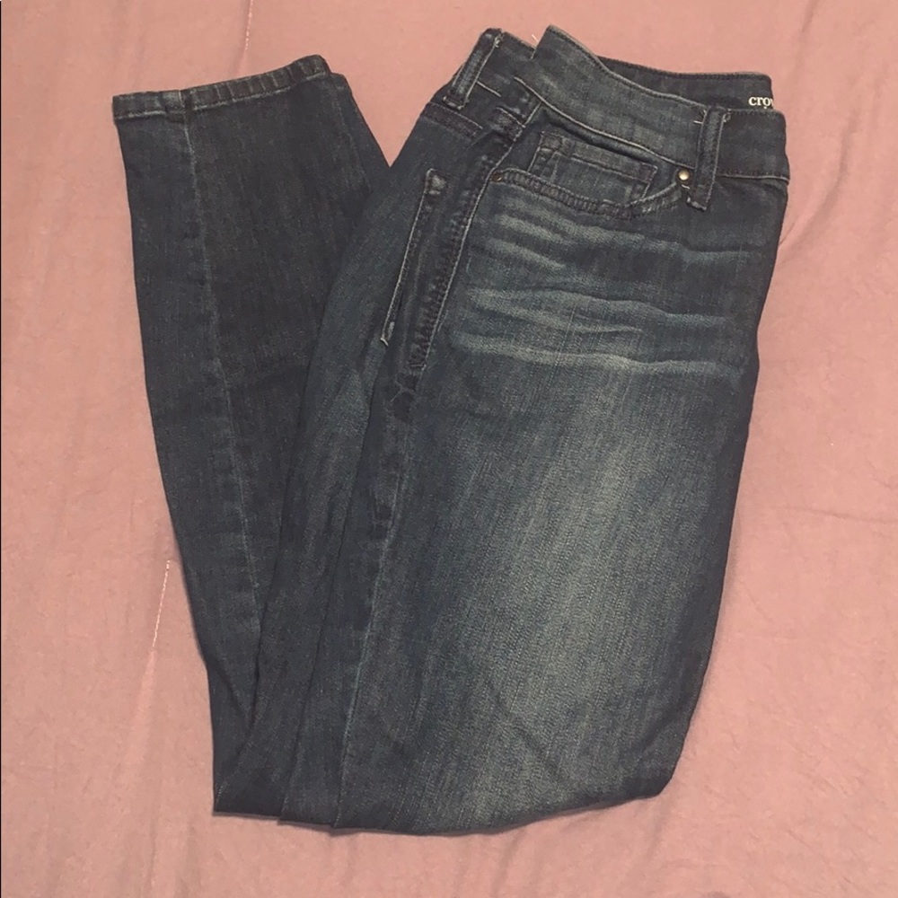 Crown & Ivy Dark Wash Skinny Jeans